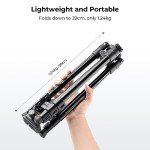 K&F Concept 64" Aluminum Travel Tripod with Ball Head