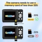 CAMKORY 1080P 44MP Compact Vlogging Camera