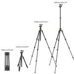 K&F Concept 64" Aluminum Travel Tripod with Ball Head