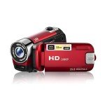 1080P Vlogging Camcorder with 16X Zoom - Red