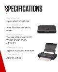 Canon PIXMA TR150 Wireless Portable Inkjet Printer