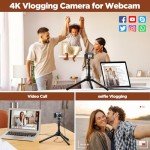 64MP 4K Vlogging Camera with Dual Lens & 18X Zoom