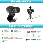 1080p HD Webcam with Stereo Mic for Streaming