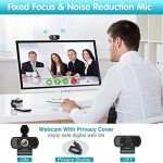 1080p HD Webcam with Stereo Mic for Streaming