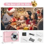 Compact FHD 1080P 44MP Digital Camera - Pink