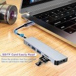 6-in-1 USB-C Hub with HDMI and Card Reader