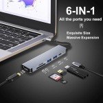 6-in-1 USB-C Hub with HDMI and Card Reader