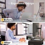 BONTEC Adjustable Wooden Monitor Stand with Groove