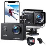 WOLFANG GA100 4K Waterproof Action Camera Bundle
