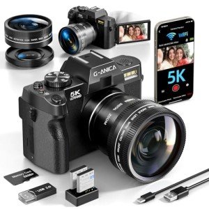5K Vlogging Camera with WiFi and 32GB Card