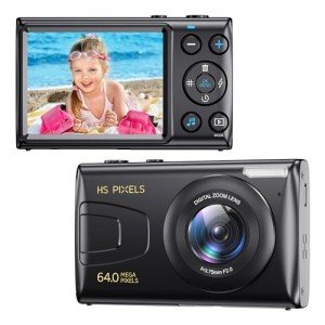 4K Kids Vlogging Camera with 18X Zoom and 64MP