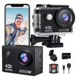 Yolansin 4K Action Camera with 64GB SD Card