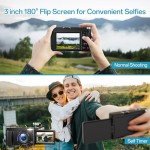 4K 48MP Autofocus Vlogging Camera with 32G Card