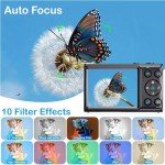 4K Kids Vlogging Camera with 18X Zoom and 64MP