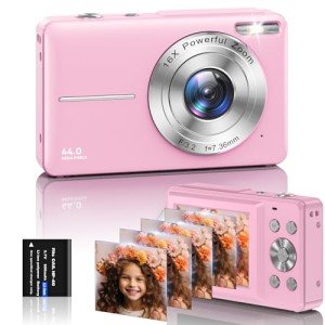 1080P FHD 44MP Rechargeable Kids Digital Camera