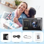 4K Kids Vlogging Camera with 18X Zoom and 64MP
