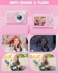 1080P FHD 44MP Rechargeable Kids Digital Camera