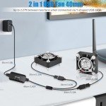 GDSTIME 2-Pack 40mm USB Quiet Fans