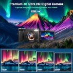 48MP 4K Autofocus Vlogging Camera with Flip Screen