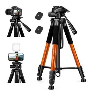 Lightweight 65" Tripod for DSLR and Smartphone
