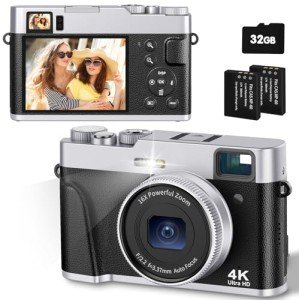 4K 48MP Compact Vlogging Camera with 16x Zoom