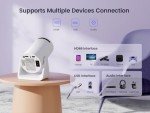 Portable 4K Mini Projector with WiFi & Bluetooth
