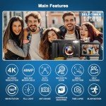 48MP 4K Autofocus Vlogging Camera with Flip Screen