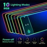 RGB Wireless Charging Gaming Mouse Pad - 15W