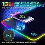 RGB Wireless Charging Gaming Mouse Pad - 15W