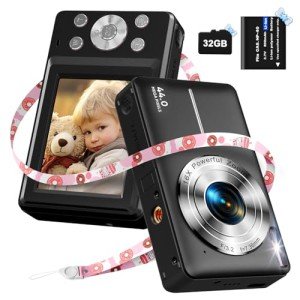 Compact 44MP 1080P Digital Camera for Kids