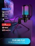 FIFINE USB Gaming Microphone with RGB & Accessories