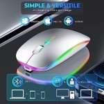 Wireless Bluetooth Mouse with USB-C Adapter