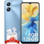 Blackview A52Pro Android Phones, 8GB RAM+128GB ROM/1TB, 90Hz 6.52", 5180mAh Fast Charge, Android 13 Smartphone, 13MP+5MP, 4G Dual Sim Free, Fingerprint/Face Unlocked, 3.5mm Jack, Latest Phone -Blue