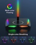 RGB Headphone Stand with Wireless Charger and USB Ports