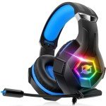 RGB Gaming Headset with Adjustable Mic for PC/Console