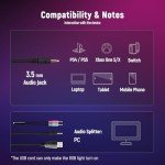 RGB Gaming Headset with Adjustable Mic for PC/Console