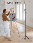 71'' Extendable Aluminum Phone Tripod with Remote