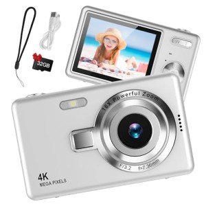 Compact 1080P FHD 44MP Vlogging Camera for Beginners