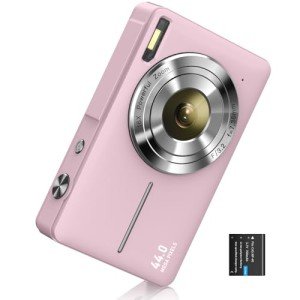 1080P FHD Compact 44MP Vlogging Camera (Pink)