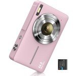 1080P FHD Compact 44MP Vlogging Camera (Pink)