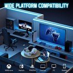 White Gaming Headset with Surround Sound & RGB Lights