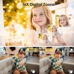 1080P FHD Compact 44MP Vlogging Camera (Pink)