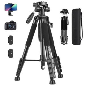 JOILCAN 74" Lightweight Tripod for DSLR and Phones