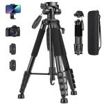 JOILCAN 74" Lightweight Tripod for DSLR and Phones
