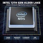 DreamQuest Mini PC Intel 12th Gen, 4K Support