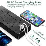 23-in-1 Power Strip with USB and USB-C Ports