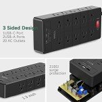 23-in-1 Power Strip with USB and USB-C Ports
