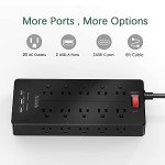 23-in-1 Power Strip with USB and USB-C Ports