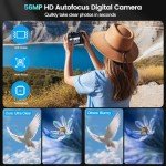 UCMDA 4K 48MP WiFi Digital Camera with Zoom