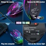 VersionTECH Wireless Gaming Mouse with LED Lights